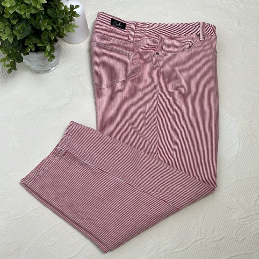 Earl Jeans Pin Stripes Vintage Crop Pants